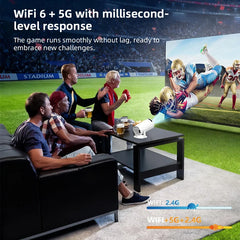 Portable Smart Projector Support 4K Decoding Android 11 BT5.0 Wifi 6 Home Cinema Outdoor Projetor Mini Projector