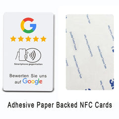 German Review Us On Google Tap Card NFC Ready To Be Activated Instantly Boost Business Reviews Google Review Tap NFC Card Tag
