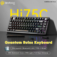 Leobog Hi75C Pro Aluminum Wireless Mechanical Keyboard | Tri-Mode 2.4G Bluetooth Wired | 81-Key Hot-Swap RGB Gaming Keyboard