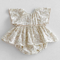 0-24m Baby Clothes Summer Baby Girl Bodysuit Floral New Female Baby