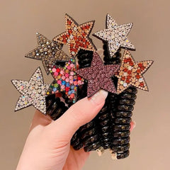 rope adult telephone cable ring Rabbit Cute Hair Ring Large Frosted Adult Hair Tie  head ring Children's telephone hephone Cable