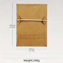 Outdoor Canvas Utensil Organizer Wall Mounted Paper Towel Organizer Picnic Camping Hiking Accessories  Camping Equipment