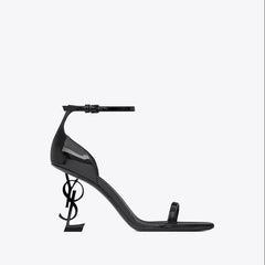 High Heel Open End Sandals, Sexy, with Unique Strap, Red Wine Color, Elegant Personality New Summer Style Elegant Ladies Sandals