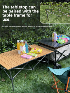 Outdoor Camping Table Board Portable Folding Picnic Tabletop Leisure Furniture Caravan Table Top Picnic Tabletop Roll up Table