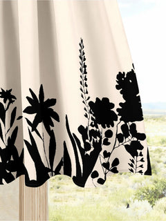 Summer Women's Plus Size Fashionable Loose Black Simple Top, Plant Printed Half Skirt Two-Piece Set, Large Swing Skirt Set