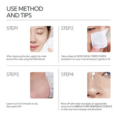 LANBENA Blackhead Removing Nose Strips and Pore Minimizing Serum Set Nose Mask