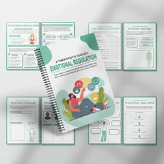 Emotional Regulation Workbook for Adults & Teens – Therapist Guided Mental Health Journal, CBT & Self-Care Exercises, Spiral Bou