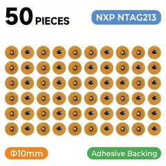 10mm Diameter High Temperature RFID NFC FPC Tags NXP NFC213 Mini Cards 13.56MHz Anti-Fake Anti-Metal Passive RF Card