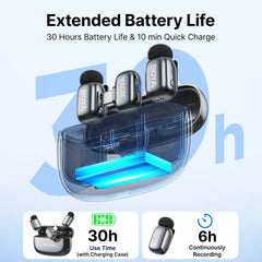 BOYA Mini 2 Wireless Lavalier Microphone AI Noise Reduction Mini Mic for iPhone 6-14/15-17 USB-C Android Phone Video Recording