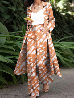 ZANZEA Fashion Autumn Long Sleeve Shirt 2PCS Women Suits Matching Sets Solid Loose Pant Sets Casual Wide Leg Trousers Oversized
