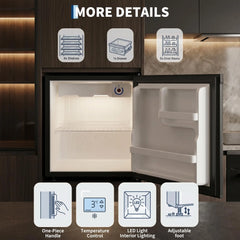 1.6 Cu. Ft. Mini Refrigerator Single-Door Compact Fridge with Freezer