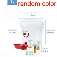 1 Set 3/5/8/10L Cartoon Pet Automatic Water Dispenser No-Electricity Auto Water Bowl Large Capacity Pet Drinking Fountain