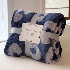 Luxury Flannel Travel Blanket for Airplane Lightweight Office Nap Soft Blanket Non-shedding and Colorfast Multi-purpose Blankets