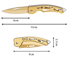 Stainless Steel Keychain Folding Knife Outdoor Carrying Knife Mirror Sharp Pocket Knife Fruit Knife Folding Knife
