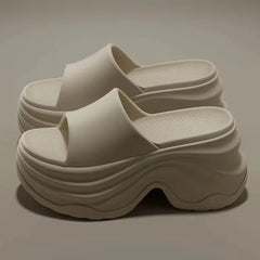 Women's outer wear height-increasing thick-soled EVA anti-slip sandals fashionable women's high-heeled slippers