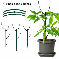 Climbing Plant Support Stakes Stackable Tall Poles with Ties Durable Plant Stem Holder for Indoor Outdoor Balcony Gardening