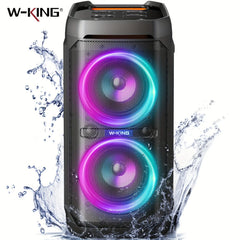 W-KING T11 Bluetooth Speakers,100W RMS, IPX6 Waterproof, BT 5.3 Portable Party Boombox Wireless Deep Bass/115dB Loud Massive Sound
