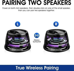 Bluetooth Wireless Mini Speaker Magnetic RGB Light Portable Sound Box BT5.3 Phone Holder Set For iPhone/Xiaomi/Huawei/PC/MacBook