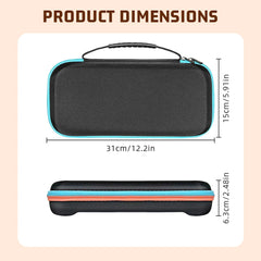Storage bag for Switch 2 game console, red and blue color scheme, protective bag