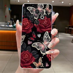 For Tecno Spark 30C Case kl5 kl5n Aesthetic Butterfly Flower Clear Soft Silicone Back Cover Techno Spark 30C Phone Case k15 k15n