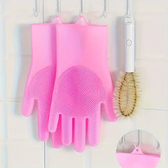 1 Pair Silicone Dishwashing Gloves Multifunctional Household Gloves