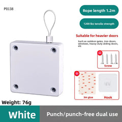 Door Closer Automatic Closing Sliding Latch No Punching Automatic Door Lock for Sliding Mesh Closer Closed for Refrigerator