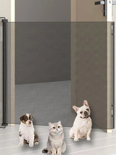 Automatic Pet Mesh Isolation Net Retractable Pet Gate For Kid Dog Fence Easy Install Pet Gate For Stairs Doorways Outdoor