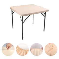 Square Elastic Edge Fitted Table Cover Stretch Cocktail Tablecloth For Wedding Picnic Banquet Party Decor Table Cloth