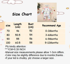 0-12 Months Newborn Baby Girl Clothes Long Sleeves Cute Cartoon Bodysuit with Headband 2PCS Infant Romper Toddler Girl Jumpsuit
