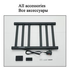 Black/White Electric Towel Rack With Digital Display Touch Temperature&Time Control Smart Heated Towel Rail Towel Warmer
