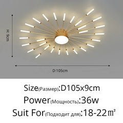 Modern Minimalist Stylish LED Ceiling Chandelier Lamps Design Art Suspension Pendant Lights Home Decor Items Living Room Bedroom