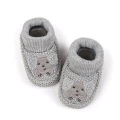 0-12months Infant Knitted Baby Booties with Ears Soft Comfortable Winter Shoes  for girls boys