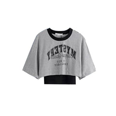 Summer New Korean Style Short Sleeved T-Shirt Top Ink Retro Printed