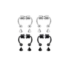 Women Fake Piercing Nose Ring Hoop Septum Non Piercing Nose Clip Rock HipHoop Stainless Steel Magnet Fashion Punk Body Jewelry