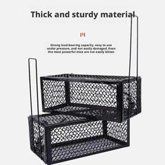 Self-locking Trap Catcher Mouse Rat Bait Mice Live Box Mice Trap Cage Reusable Catch Rat Implement Trap Rat Cage Iron Cage