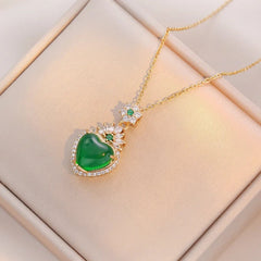 Trendy Heart Stainless Steel Zirconia Necklaces For Women Girls Love Gold Color Metal Necklace Party Birthday Daily Jewelry