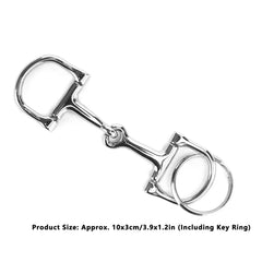 D‑ Snaffle Keychain D‑Shaped Snaffle Keychain  Silver D‑ Zine‑Alloy Horse Snaffle Bits Key
