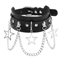 1pc Harajuku Gothic Spike Rivet Star Necklaces Collares Hip Hop Rock