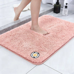 Super Absorbent Non-slip Bathroom Mat Plush Microfiber Quick Dry Washable Soft Bath Rug for Tub Balcony