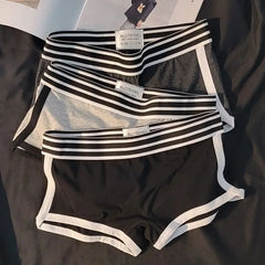 Women's Low-Waist Boxer Boyshort Panties Single Piece Comfortable Breathable Sport Underwear Ladies Intimate Lingerie Women's pa