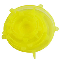 6pcs Food Grade Silicone Preservation Cover Reusable Airtight Food