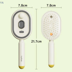 【SA】Electric Spray Hair Brush 2-In-1 Misting Hair Brush With Water Spray Reduce Frizz Anti-Static Retractable Steam Massage Comb