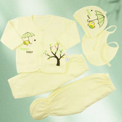 5 Pcs/set Newborn Baby 0-3 Month Clothing Set Babies T-Shirt Pants Hat Boy Girl Clothes Cotton Set