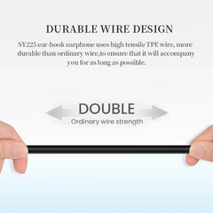 Earhook Wired Earphones Single Side Earphones Portable Headphone 3.5mm Interface Suitable For Phone PC No PTT Microphone