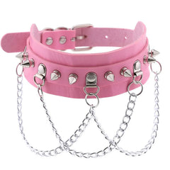 1pc Harajuku Gothic Spike Rivet Star Necklaces Collares Hip Hop Rock