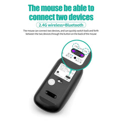 GOOJODOQ KM02™ Wireless Mini Keyboard & Mouse Combo – Bluetooth 5.2 & 2.4G Tri-Mode, 78 Keys, Multi-Device, Rechargeable, Multimedia, Android/Windows/Mac/iOS | FlipStylez LLC®