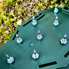 Premium Lawn Aerator Shoes - 5cm Steel Spike Nail Design for Soil Aeration & Grass Cultivating | Self-Leveling Garden Yard Tool