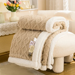 Warm Wool Sherpa Thick Blankets Fluffy Soft Coral Fleece Bedspread on The Bed Single Double Winter Plush Coraline Furry Throw