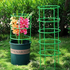 Tomato Cages Trellis Plastic Column Vine Plant Bracket Potted Flower Plant Support Pile Stackable Tomato Tower Plant Cage