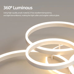 Modern Ceiling Chandelier Dimmable Ceiling Lamp LED Lights Indoor Lighting Fixtures for Home Living Study Room Bedroom Luminaire